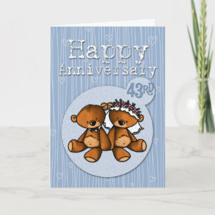 happy anniversary bears - 43 year card