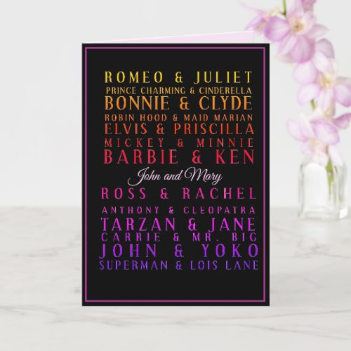 Happy Anniversary Bell Colorful Modern Typography Card