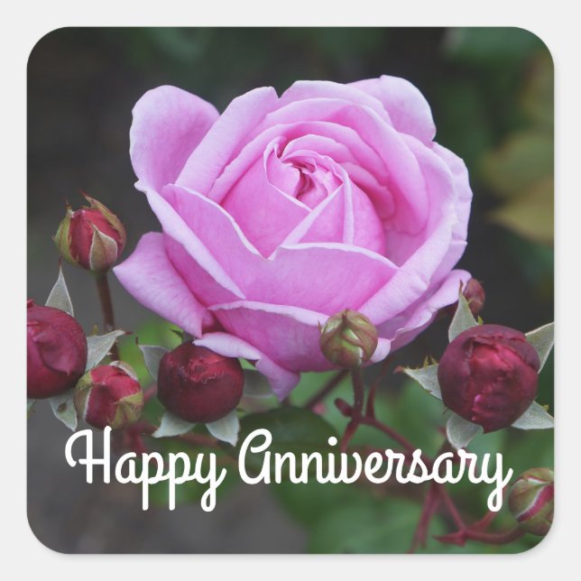 Happy Anniversary Bishop’s Castle Rose #1 Stickers (Front)