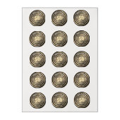 Happy Anniversary Black And Gold Cupcake Topper Edible Frosting Rounds (Sheet)