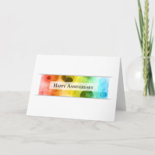 happy anniversary bokeh card