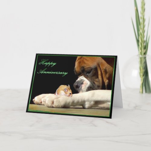 Happy Anniversary Boxer Greeting Card
