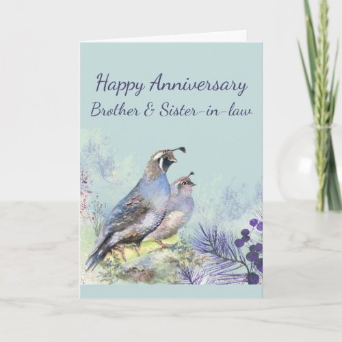 Happy Anniversary Brother  Sister_in_law Card