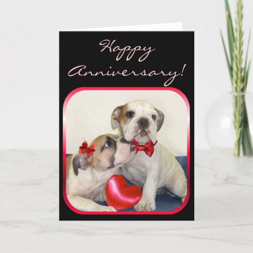 Happy Anniversary Bulldogs greeting card