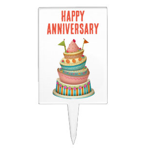 Happy Anniversary cake topper
