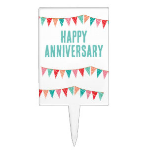 Happy Anniversary cake topper
