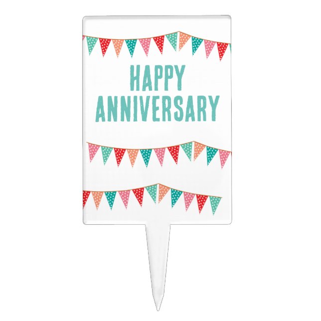 Happy Anniversary cake topper (Front)