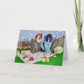 Happy Anniversary Card/ 2 Dogs As A Couple Thank You Card by PlaxtonDesigns at Zazzle