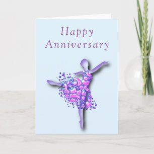 Happy Anniversary Card Ballerina Girl Ballet Dance