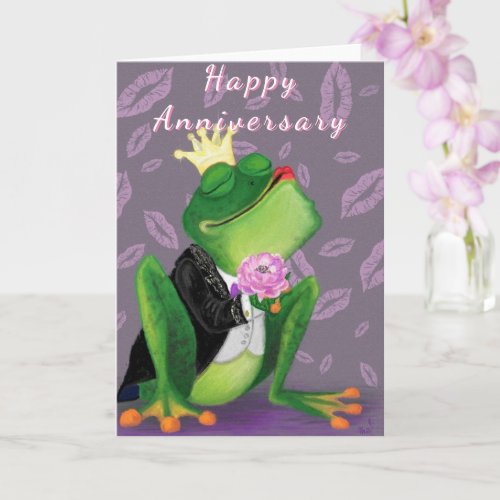 Happy Anniversary Card Frog Prince Love