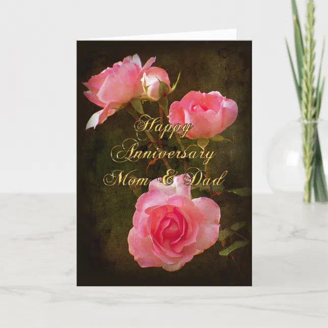 Happy Anniversary Card Mom and Dad | Zazzle