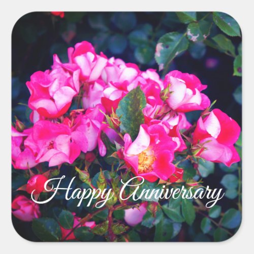 Happy Anniversary Carefree Spirit Rose 1 Stickers