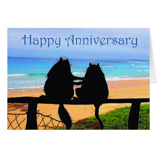 happy_anniversary_cats_silhouette_beach_