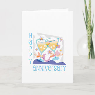 "Happy Anniversary" Champagne design Card