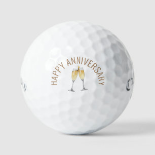 Happy Anniversary Champagne Toast Callaway Golf Balls