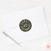 Happy Anniversary Circle of Stars Gold ID173 Classic Round Sticker (Envelope)
