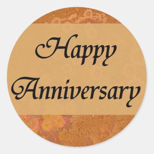 Happy Anniversary Classic Round Sticker