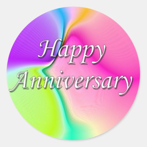 Happy Anniversary Classic Round Sticker