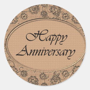 Happy Anniversary Classic Round Sticker