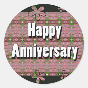 Happy Anniversary Classic Round Sticker