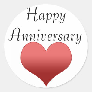 Happy Anniversary Classic Round Sticker