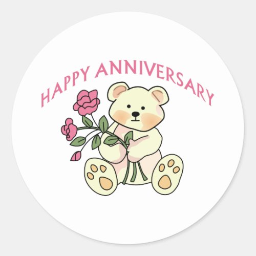 Happy Anniversary Classic Round Sticker