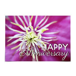"Happy Anniversary" Clematis Card