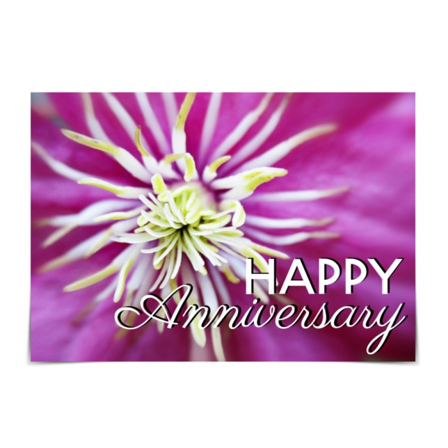 "Happy Anniversary" Clematis Card (Creator Uploaded)