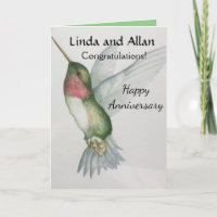 Happy Anniversary Congratulations Hummingbird