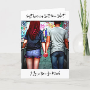Happy Anniversary Couple Holding Hands Card