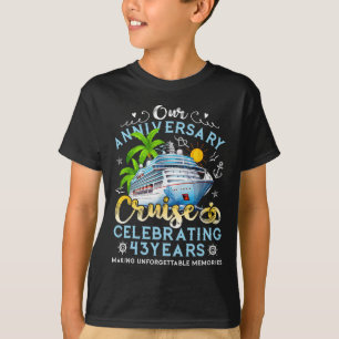 Happy Anniversary Cruise Celebrating 43 Years Coup T-Shirt