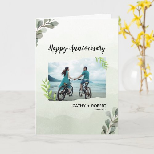 Happy Anniversary Custom Branded Folded Greeting  Card