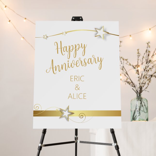 Happy Anniversary! Custom Party  Foam Board (In Situ (Stand))