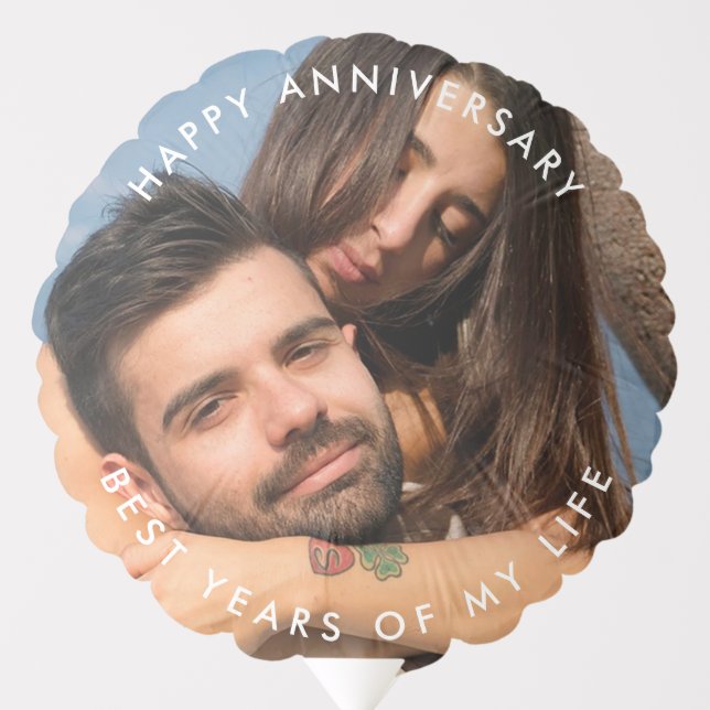 Happy Anniversary Custom Photo  Balloon (Front)