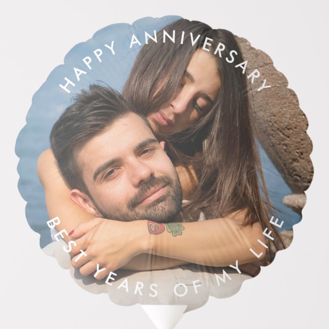 Happy Anniversary Custom Photo  Balloon (Front)