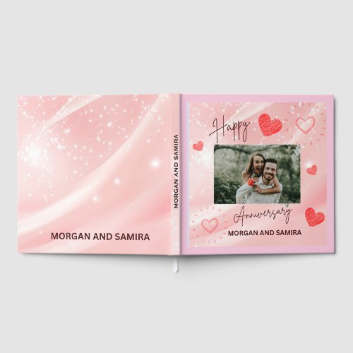 Happy Anniversary Custom Photo Guest Book