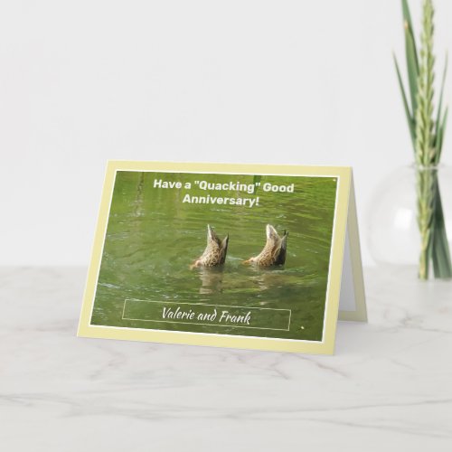 Happy Anniversary Cute Funny Ducks Card