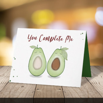 Happy Anniversary Cute Funny Simple Avocados Card by Blue_Vine_Studio at Zazzle