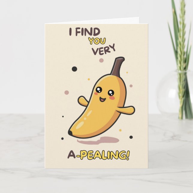 Happy Anniversary Cute Funny Simple Banana Card (Front)