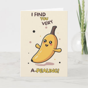 Happy Anniversary Cute Funny Simple Banana Card