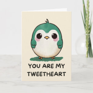 Happy Anniversary Cute Funny Simple Bird Card
