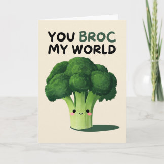 Happy Anniversary Cute Funny Simple Broccoli Card
