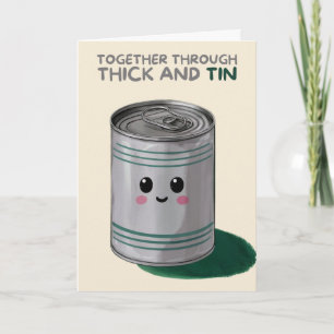 Happy Anniversary Cute Funny Simple Can Card