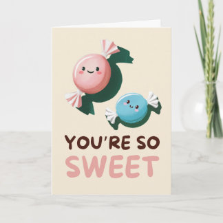 Happy Anniversary Cute Funny Simple Candy Card