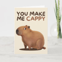 Happy Anniversary Cute Funny Simple Capybara Card