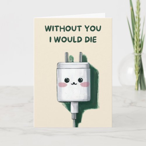 Happy Anniversary Cute Funny Simple Charger Card