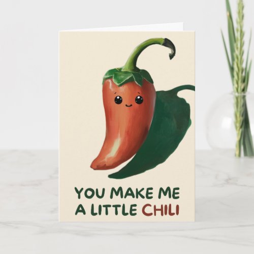 Happy Anniversary Cute Funny Simple Chili Card