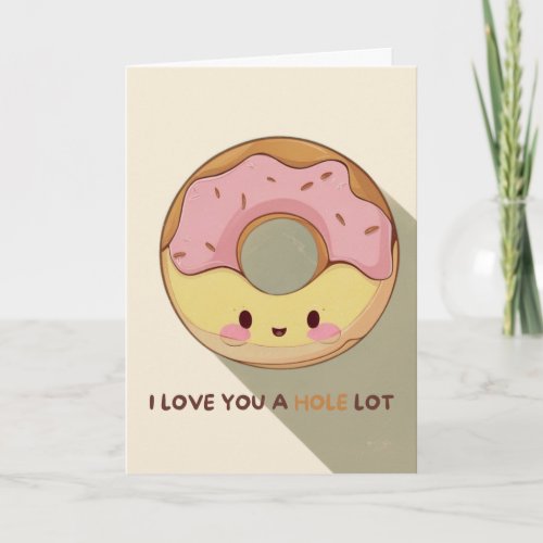 Happy Anniversary Cute Funny Simple Donut Card