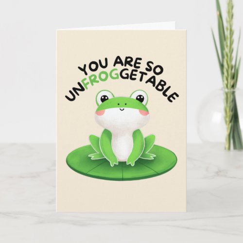 Happy Anniversary Cute Funny Simple Frog Card