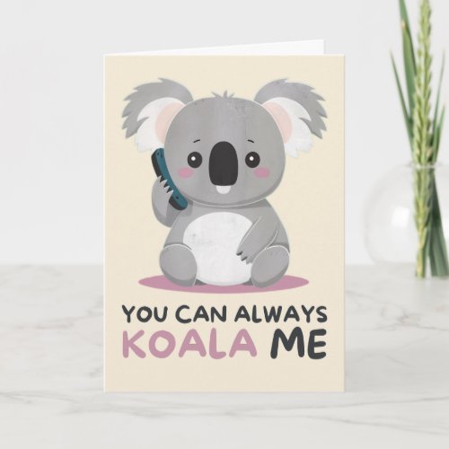 Happy Anniversary Cute Funny Simple Koala Card